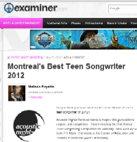 Article in Montreal Examiner, May 23, 2012