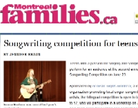 Article in Montreal Families, June 2012