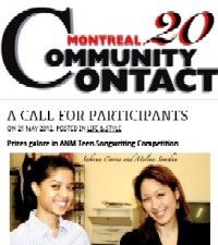Article in Montreal Community Contact, May 17, 2012
