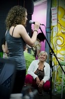 Workshop participant performing under instructor Johanne Desforges' guidance- 2012-06-09